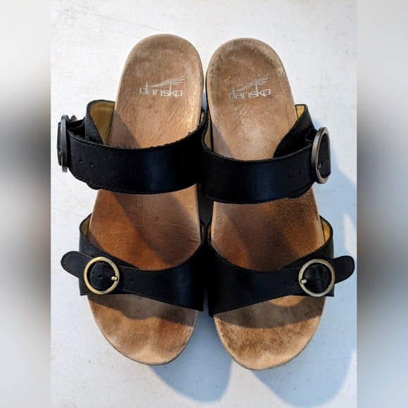Dansko black leather sandals size 39 - Picture 5 of 6